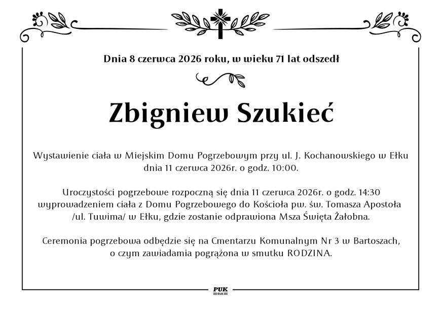 Zbigniew Szukieć - nekrolog